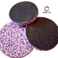 Clean and strip disc with hook and loop backing, 180mm, purple color